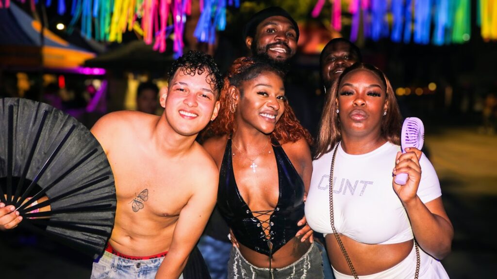 Pride festival outside the bar